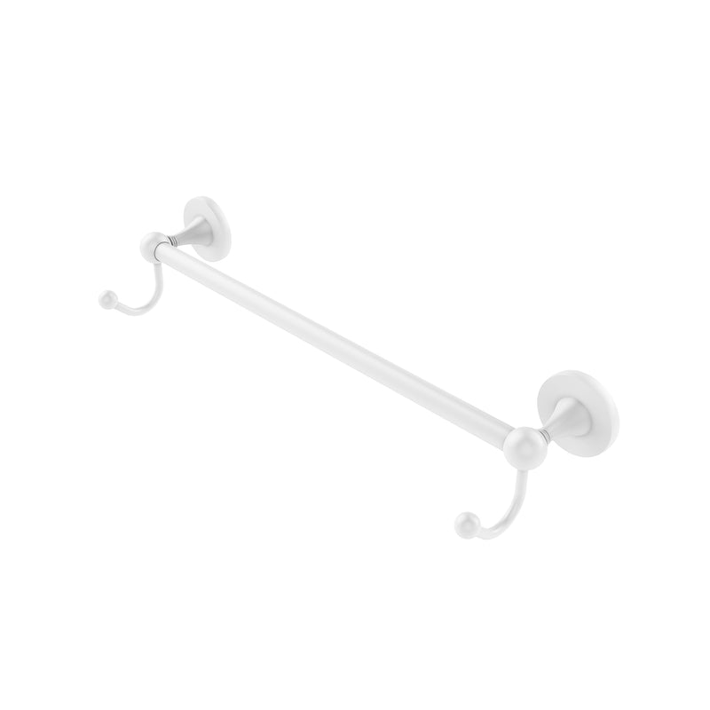 Allied Brass Shadwell Collection 24 Inch Towel Bar with Integrated Hooks SL-41-24-HK-WHM