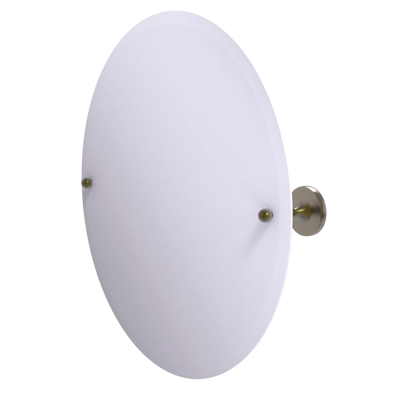 Allied Brass Shadwell Collection Frameless Round Tilt Mirror with Beveled Edge SL-90-ABR