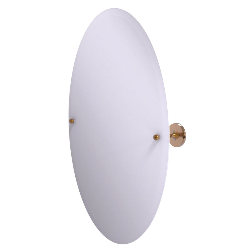 Allied Brass Shadwell Collection Frameless Oval Tilt Mirror with Beveled Edge SL-91-BBR