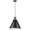 Dainolite 1 Light Incandescent Pendant Matte Black SNS-141P-MB