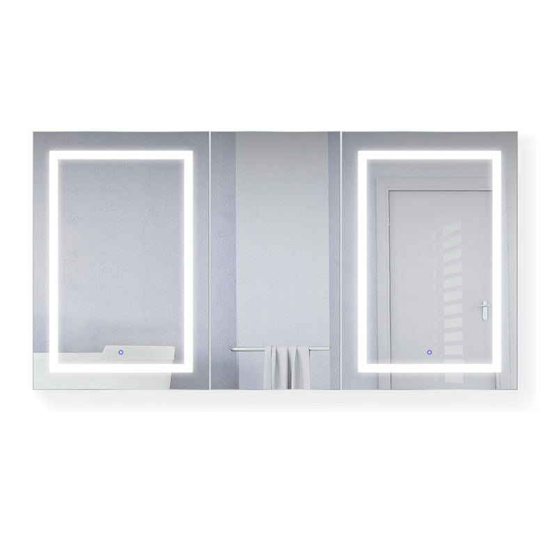 Krugg Svange 66" X 36" LED Medicine Cabinet with Dimmer and Defogger SVANGE6636DLRR