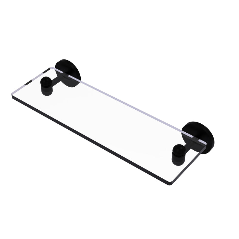 Allied Brass Tango Collection 16 Inch Glass Vanity Shelf with Beveled Edges TA-1-16-BKM