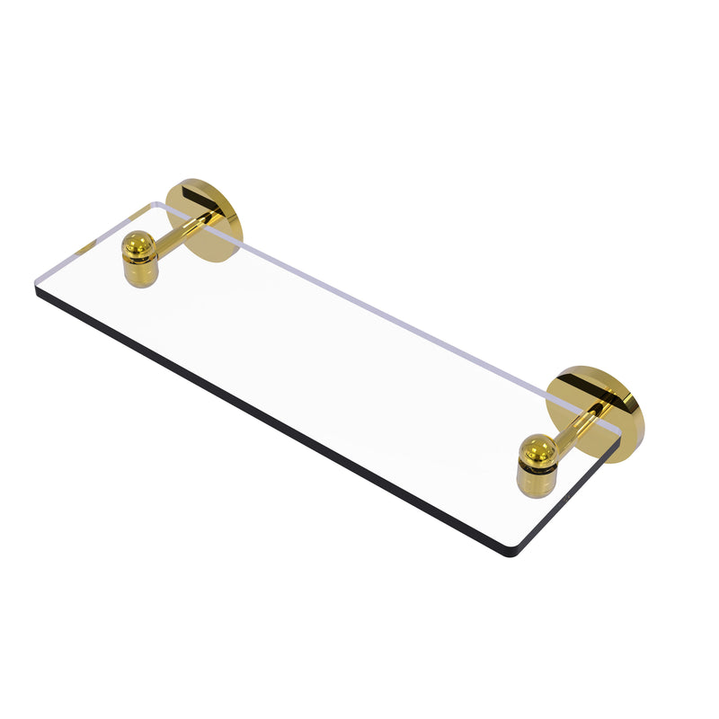 Allied Brass Tango Collection 16 Inch Glass Vanity Shelf with Beveled Edges TA-1-16-PB