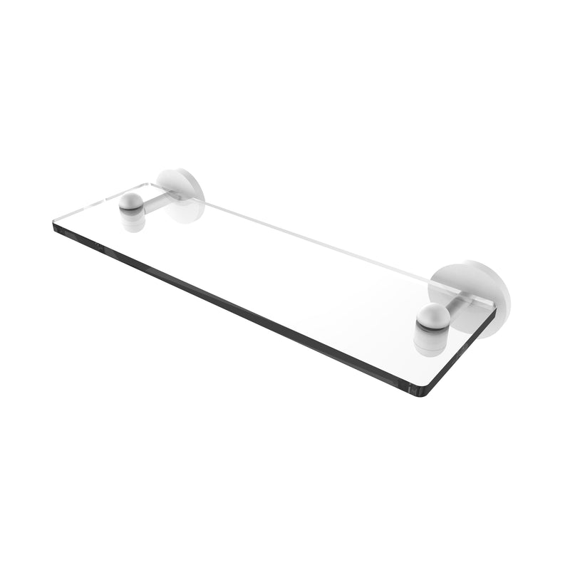 Allied Brass Tango Collection 16 Inch Glass Vanity Shelf with Beveled Edges TA-1-16-WHM