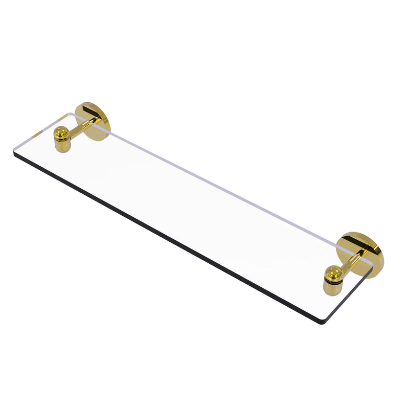 Allied Brass Tango Collection 22 Inch Glass Vanity Shelf with Beveled Edges TA-1-22-PB