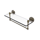 Allied Brass Tango Collection 16 Inch Glass Vanity Shelf with Integrated Towel Bar TA-1TB-16-ABR