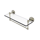 Allied Brass Tango Collection 16 Inch Glass Vanity Shelf with Integrated Towel Bar TA-1TB-16-PNI