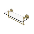 Allied Brass Tango Collection 16 Inch Glass Vanity Shelf with Integrated Towel Bar TA-1TB-16-SCH