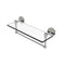 Allied Brass Tango Collection 16 Inch Glass Vanity Shelf with Integrated Towel Bar TA-1TB-16-SN