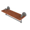 Allied Brass Tango Collection 16 Inch Solid IPE Ironwood Shelf with Integrated Towel Bar TA-1TB-16-IRW-GYM