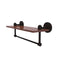 Allied Brass Tango Collection 16 Inch Solid IPE Ironwood Shelf with Integrated Towel Bar TA-1TB-16-IRW-ORB