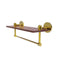 Allied Brass Tango Collection 16 Inch Solid IPE Ironwood Shelf with Integrated Towel Bar TA-1TB-16-IRW-PB