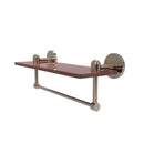 Allied Brass Tango Collection 16 Inch Solid IPE Ironwood Shelf with Integrated Towel Bar TA-1TB-16-IRW-PEW
