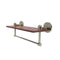 Allied Brass Tango Collection 16 Inch Solid IPE Ironwood Shelf with Integrated Towel Bar TA-1TB-16-IRW-PNI