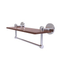Allied Brass Tango Collection 16 Inch Solid IPE Ironwood Shelf with Integrated Towel Bar TA-1TB-16-IRW-SCH