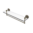 Allied Brass Tango Collection 22 Inch Glass Vanity Shelf with Integrated Towel Bar TA-1TB-22-ABR
