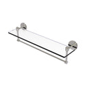 Allied Brass Tango Collection 22 Inch Glass Vanity Shelf with Integrated Towel Bar TA-1TB-22-SN
