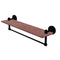Allied Brass Tango Collection 22 Inch Solid IPE Ironwood Shelf with Integrated Towel Bar TA-1TB-22-IRW-BKM