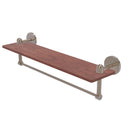 Allied Brass Tango Collection 22 Inch Solid IPE Ironwood Shelf with Integrated Towel Bar TA-1TB-22-IRW-PEW