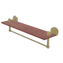 Allied Brass Tango Collection 22 Inch Solid IPE Ironwood Shelf with Integrated Towel Barv TA-1TB-22-IRW-SBR