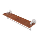 Allied Brass Tango Collection 22 Inch Solid IPE Ironwood Shelf with Integrated Towel Bar TA-1TB-22-IRW-WHM