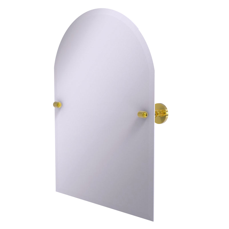 Allied Brass Frameless Arched Top Tilt Mirror with Beveled Edge TA-94-PB