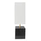 Dainolite 1 Light Incandescent Table Lamp Black and Aged Brass White Shade TOD-221T-BK-AGB