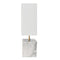 Dainolite 1 Light Incandescent Table Lamp White and Aged Brass White Shade TOD-221T-WH-AGB