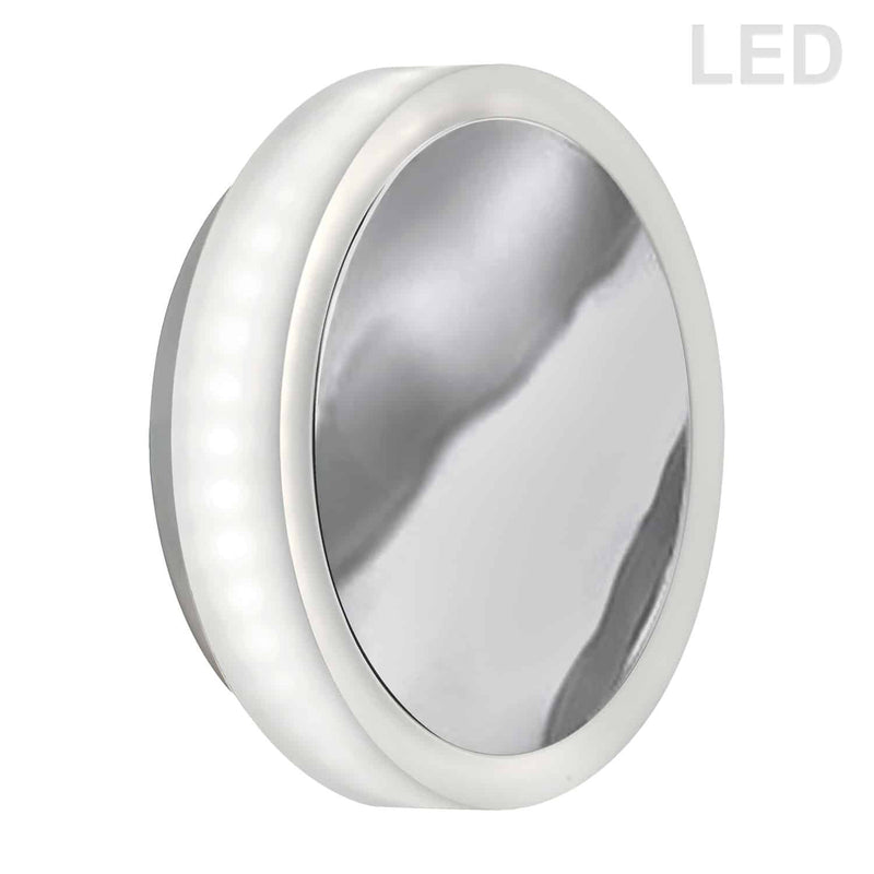 Dainolite 12W Wall Sconce Polished Chrome with Frosted Acrylic Diffuser TOP-612LEDW-PC