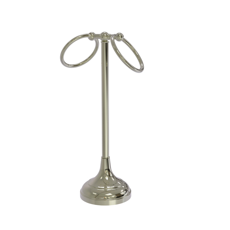 Allied Brass Vanity Top 2 Ring Guest Towel Holder TR-12-PNI