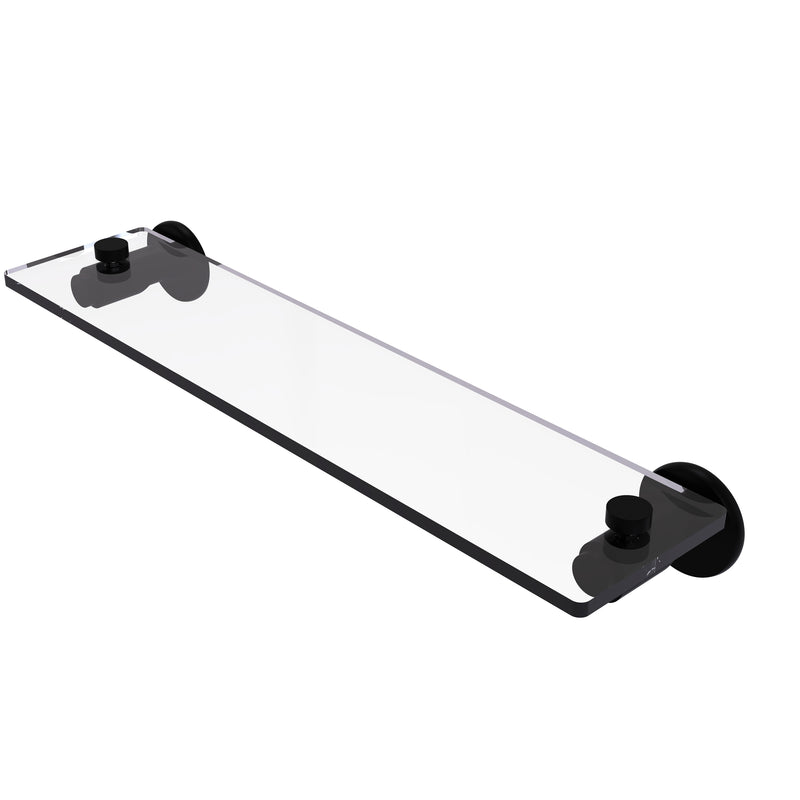 Allied Brass Tribecca Collection 22 Inch Glass Vanity Shelf with Beveled Edges TR-1-22-BKM