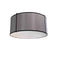 Dainolite 2 Light Drum Flush Mount Black/Gry Shade W/790Diff TRA-121FH-BK-GRY