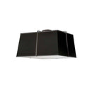 Dainolite 3 Light Black Flush Mount with White Fabric Diffuser TRA-163FH-BK