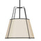 Dainolite 4 Light Trapezoid Pendant Cream Shade with White Fabric Diffuser TRA-304P-BK-CRM