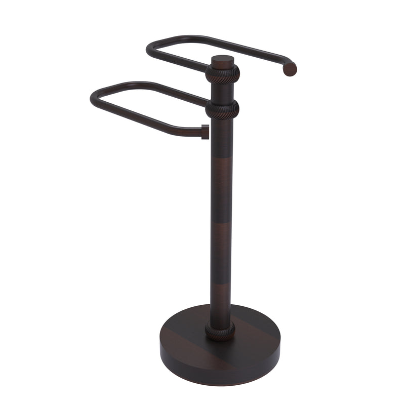 Allied Brass Free Standing Two Arm Guest Towel Holder TS-15T-VB