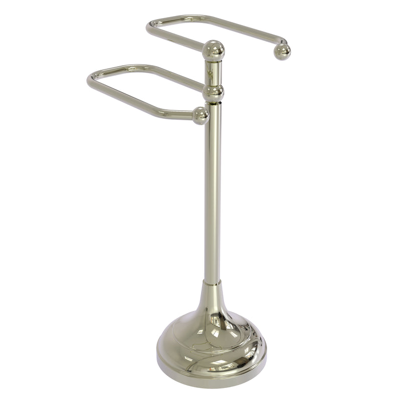Allied Brass Free Standing Two Arm Guest Towel Holder TS-16-PNI