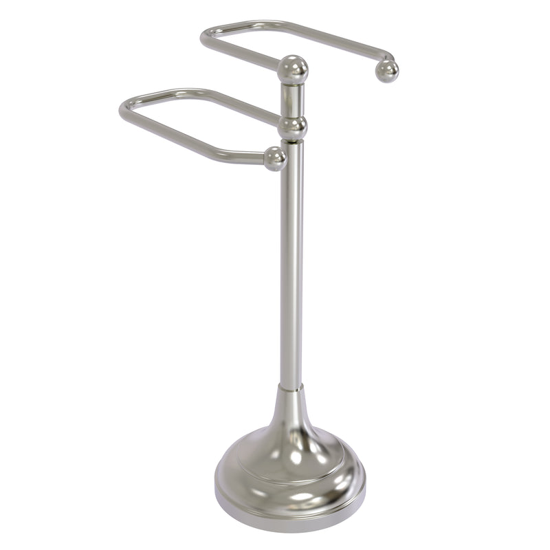Allied Brass Free Standing Two Arm Guest Towel Holder TS-16-SN