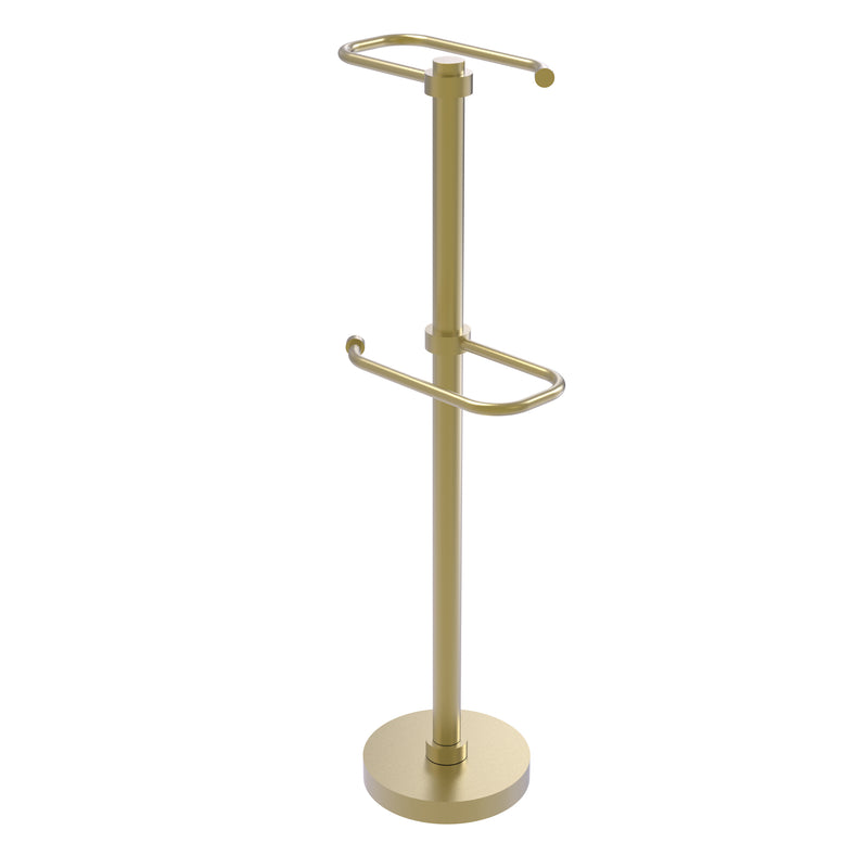 Allied Brass Free Standing Two Roll Toilet Tissue Stand TS-26-SBR