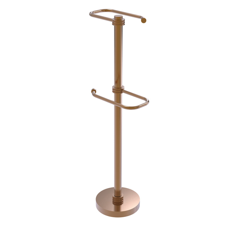 Allied Brass Free Standing Two Roll Toilet Tissue Stand TS-26D-BBR