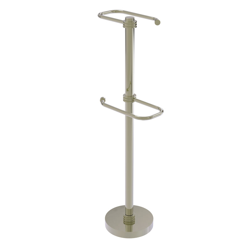 Allied Brass Free Standing Two Roll Toilet Tissue Stand TS-26D-PNI