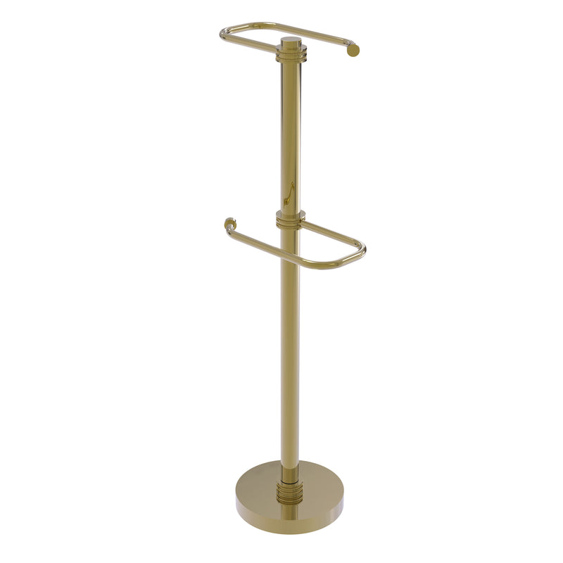 Allied Brass Free Standing Two Roll Toilet Tissue Stand TS-26D-UNL