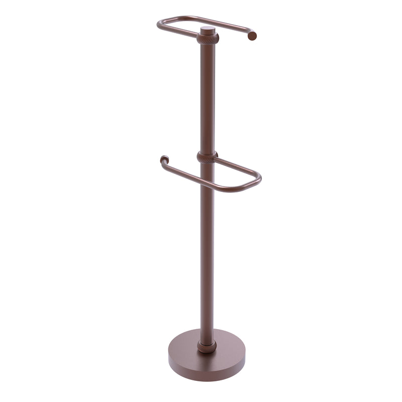 Allied Brass Free Standing Two Roll Toilet Tissue Stand TS-26T-CA