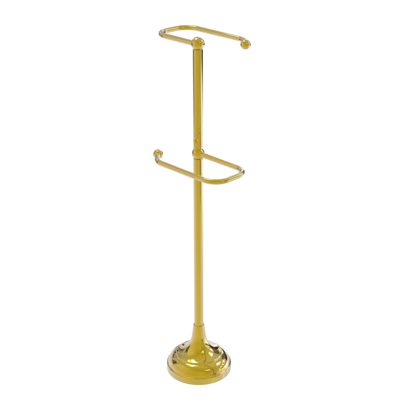 Allied Brass Free Standing Two Roll Toilet Tissue Stand TS-29-PB