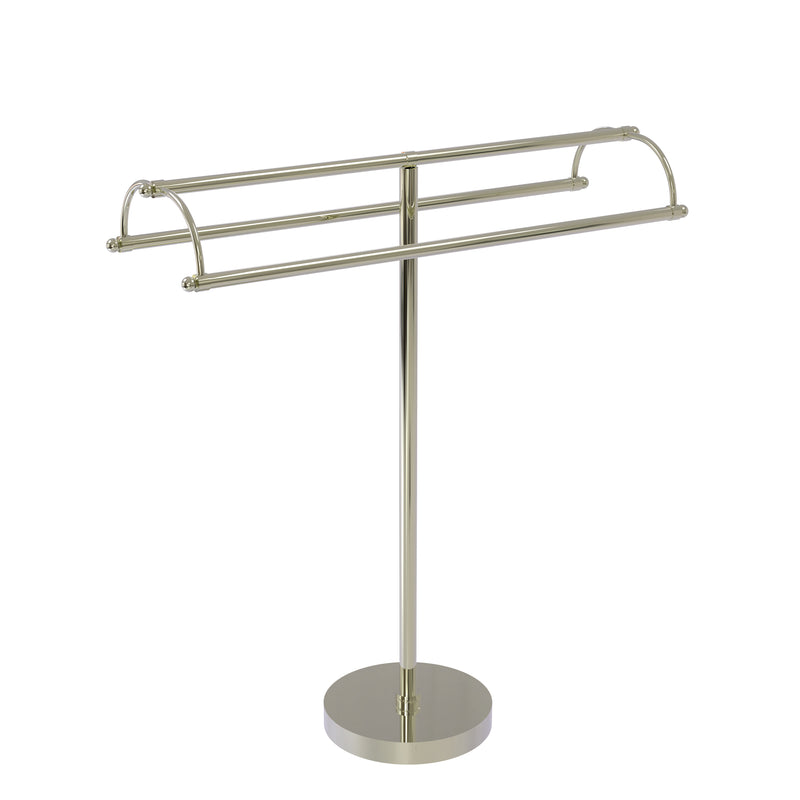 Allied Brass Free Standing Double Arm Towel Holder TS-31-PNI