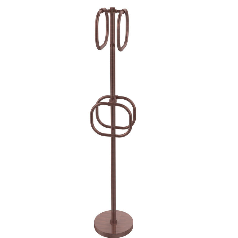 Allied Brass Towel Stand with 4 Integrated Towel Rings TS-40-CA