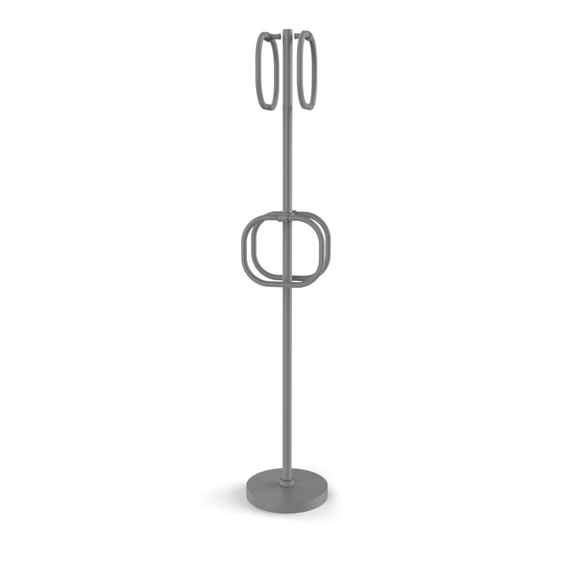 Allied Brass Towel Stand with 4 Integrated Towel Rings TS-40-GYM