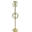 Allied Brass Towel Stand with 4 Integrated Towel Rings TS-40-SBR