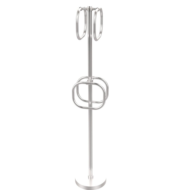 Allied Brass Towel Stand with 4 Integrated Towel Rings TS-40-SCH