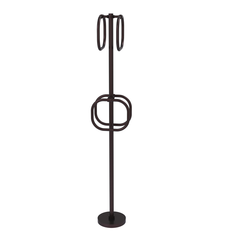 Allied Brass Towel Stand with 4 Integrated Towel Rings TS-40D-ABZ