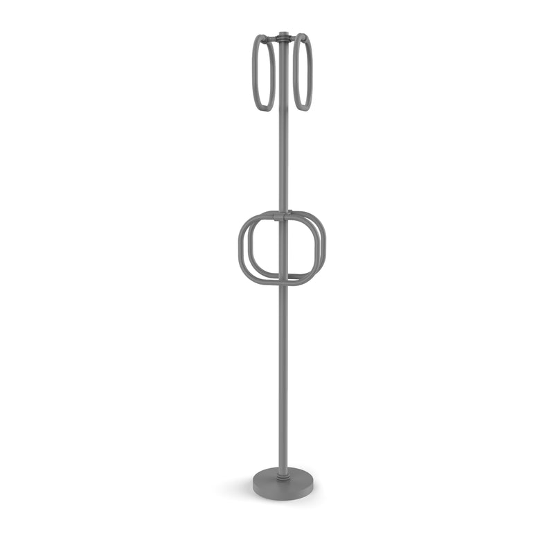 Allied Brass Towel Stand with 4 Integrated Towel Rings TS-40D-GYM